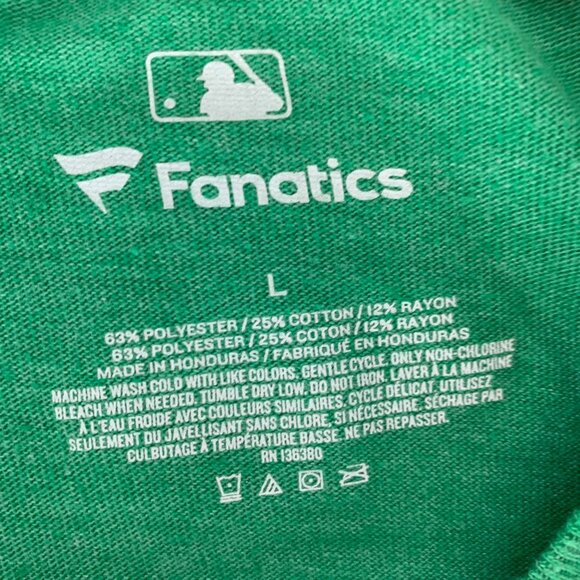 Seattle Mariners Green Fanatics St Patricks Day Short Sleeve Shirt Mens Large - Picture 3 of 4